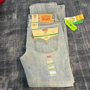 Levi's Men's Sky Blue Slim Jeans